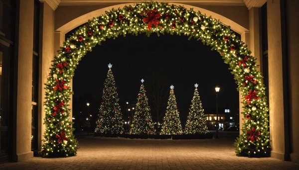 Location d'une arche décorative de noël pour vos événements
